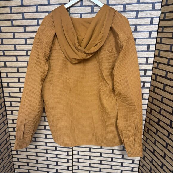 Original Use Brown Waffle Knit Zip Up Jacket Size Large - Picture 2 of 6